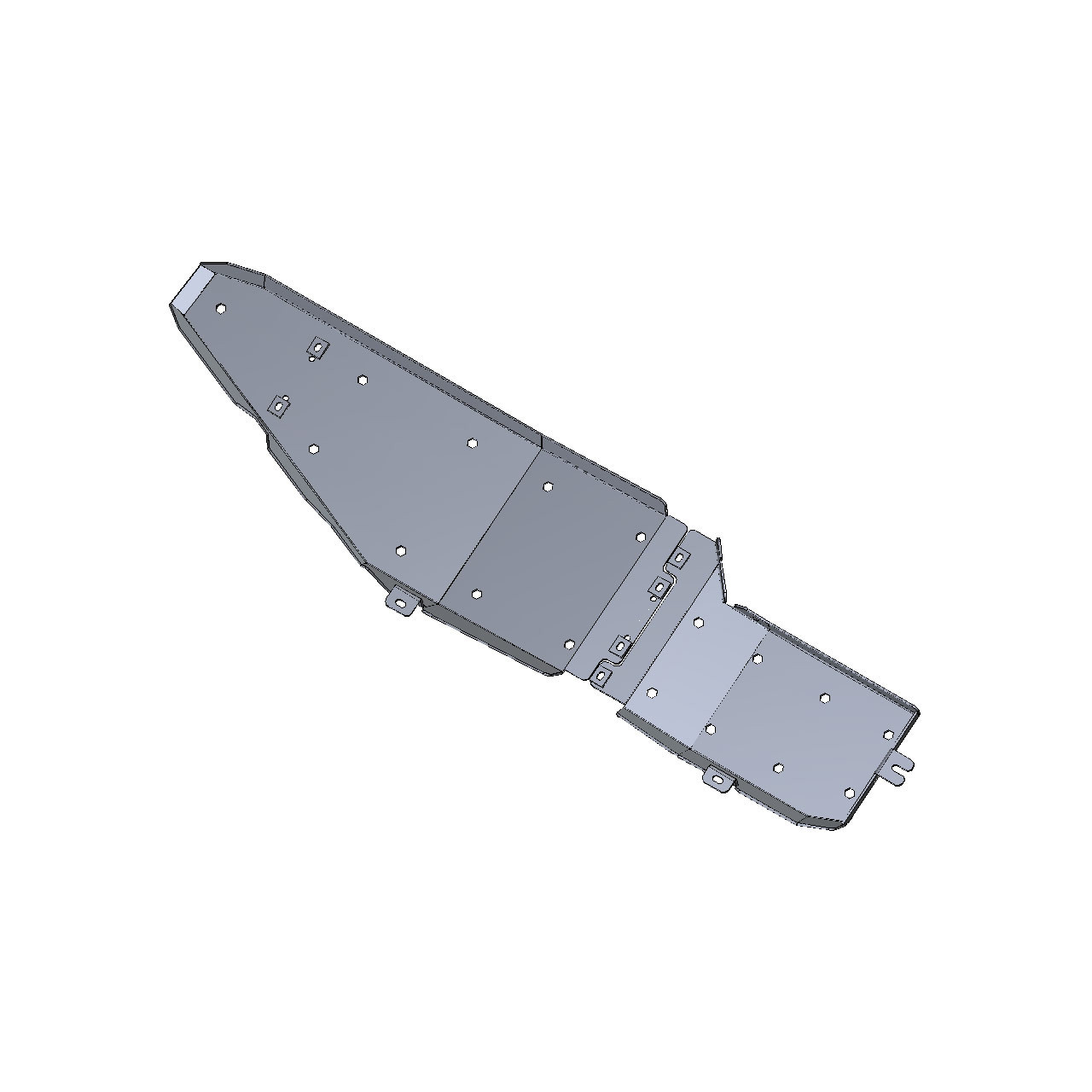 IAG Rock Armor Fuel Tank Skid Plate for 2021+ Two Door Ford Bronco - CAD Design 1