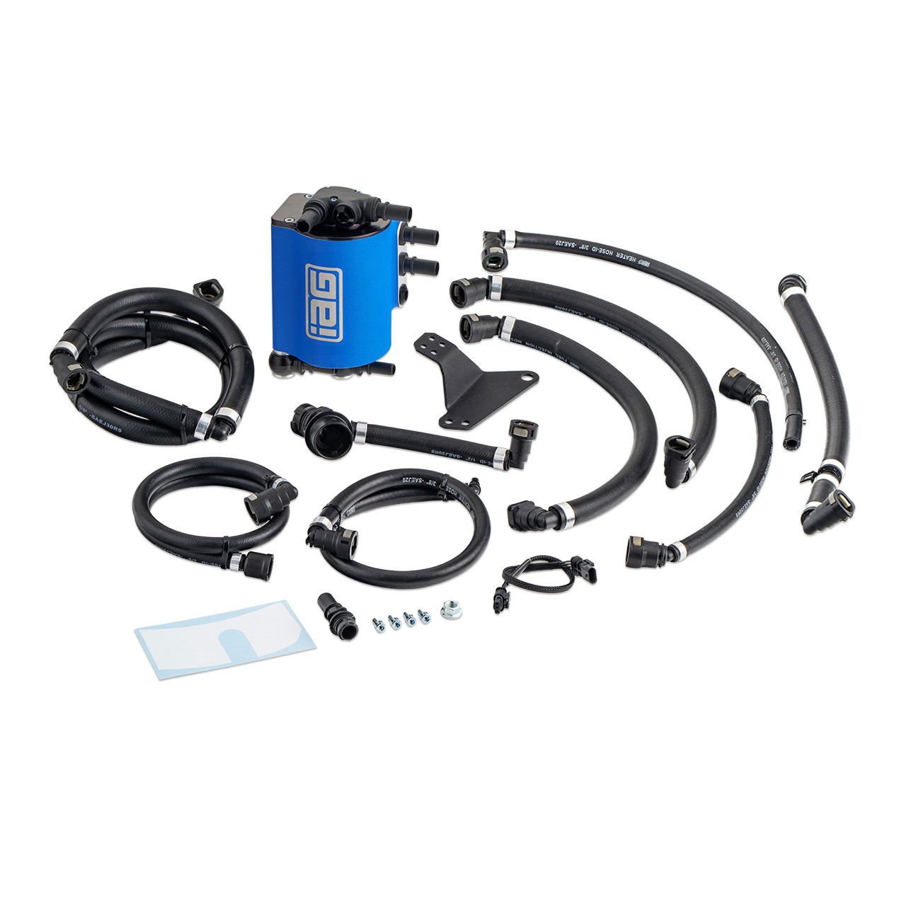 IAG Air Oil Separator AOS For 17-23 Ford F-150 & 17-25 Raptor 3.5L EcoBoost - Blue Layout