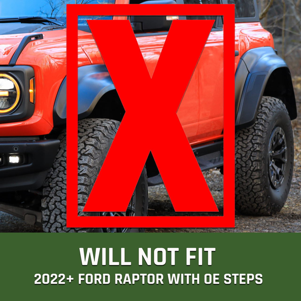 IAG Full Length EZ-Step Add-on DOES NOT FIT 2022+ Ford Bronco Raptor IAG Full Length EZ-Step Add-on DOES NOT FIT 2022+ Ford Bronco Raptor