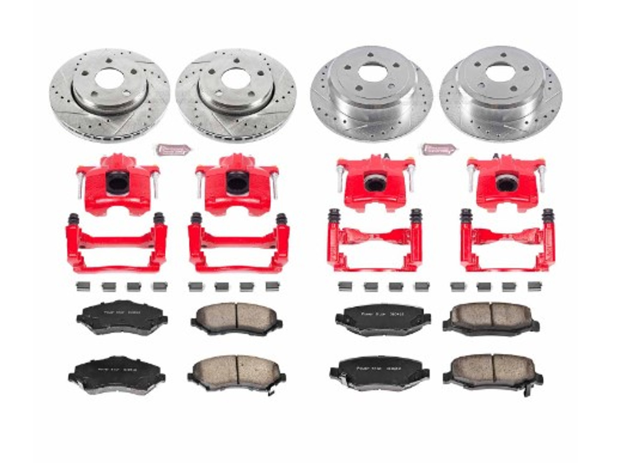 Power Stop 07-17 Jeep Wrangler Front & Rear Z23 Evolution Sport Brake Kit w/Calipers