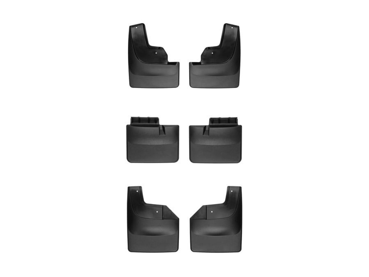 WeatherTech 21-22 Ford F-150 Raptor No Drill MudFlaps (Front + Mid + Rear Set) - Black - 110150-110151-120150