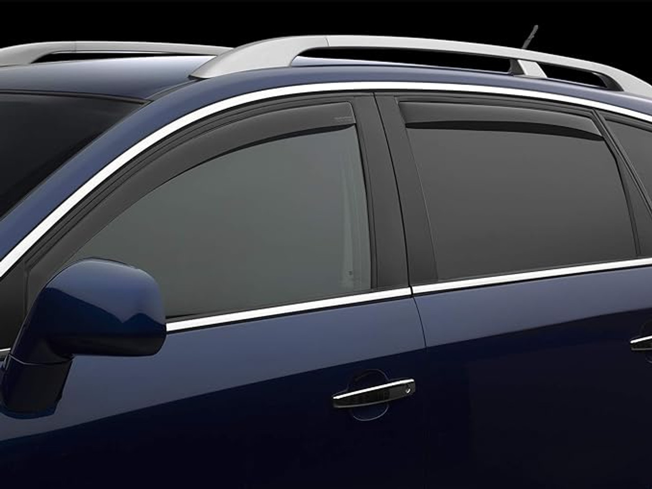 WeatherTech 14-23 Jeep Cherokee Front & Rear Side Window Deflectors - Dark Tint - 82741IM