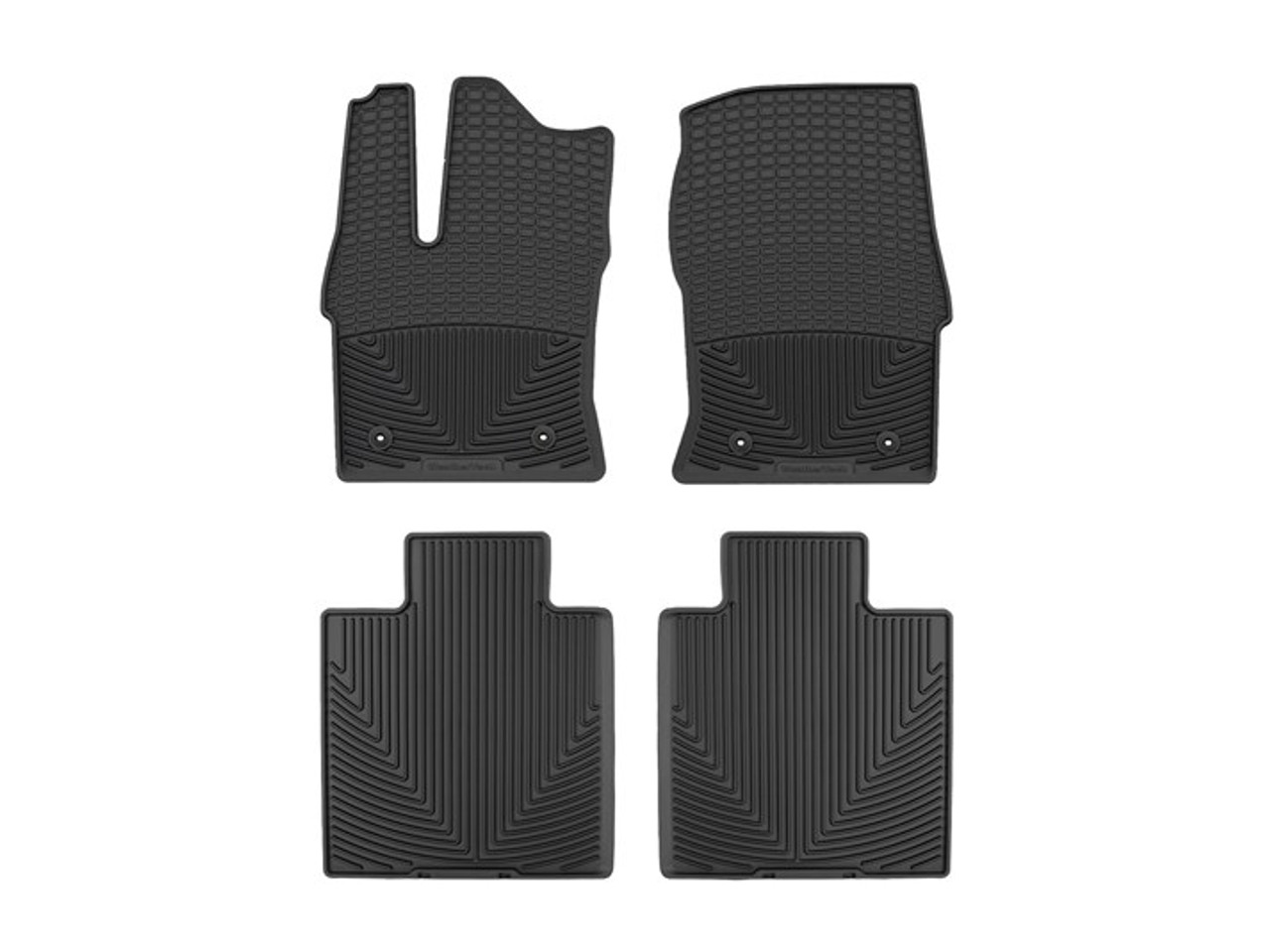 WeatherTech 22-24 Toyota Tundra/Tundra Hybrid Rear Rubber Mats - Black - W612