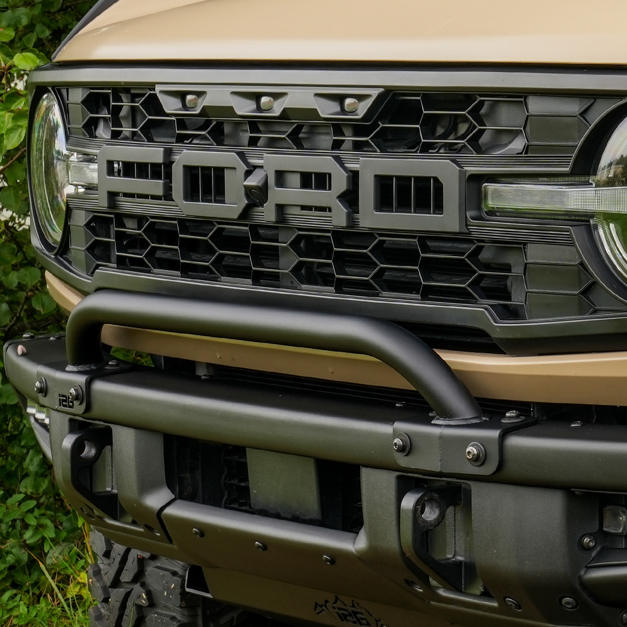 IAG Mini Bull Bar for 2021+ Ford Bronco with Modular Bumper Only - Mounted