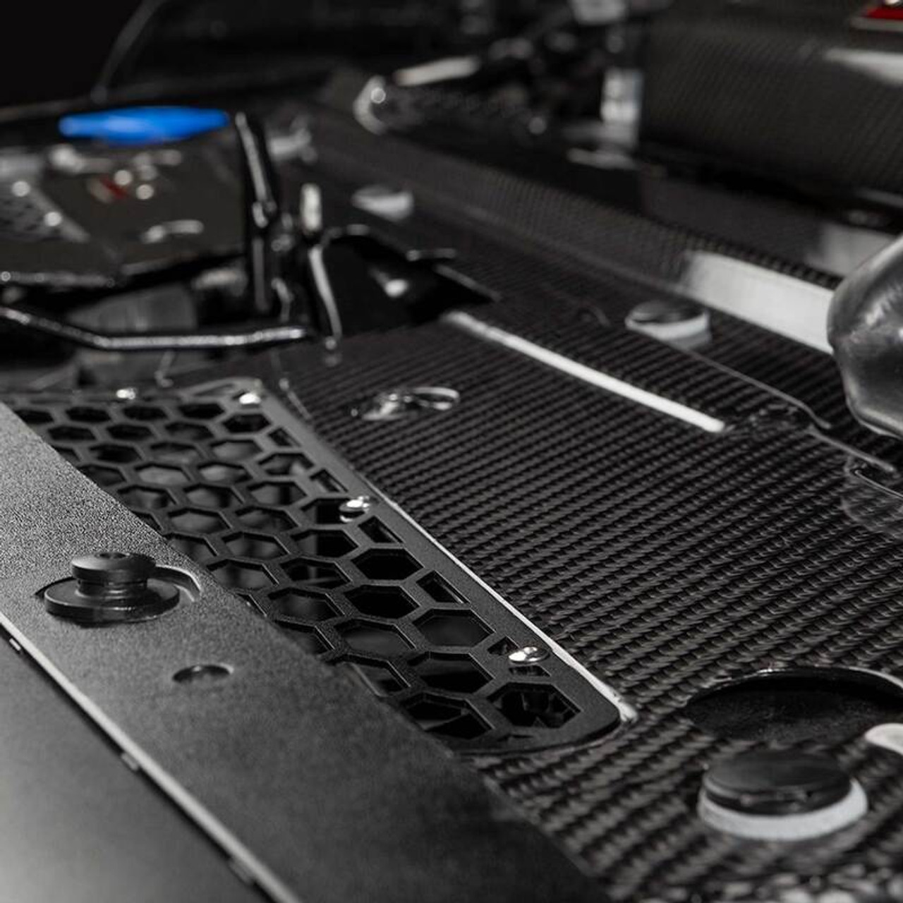 COBB Redline Carbon Fiber Radiator Shroud - Installed 2