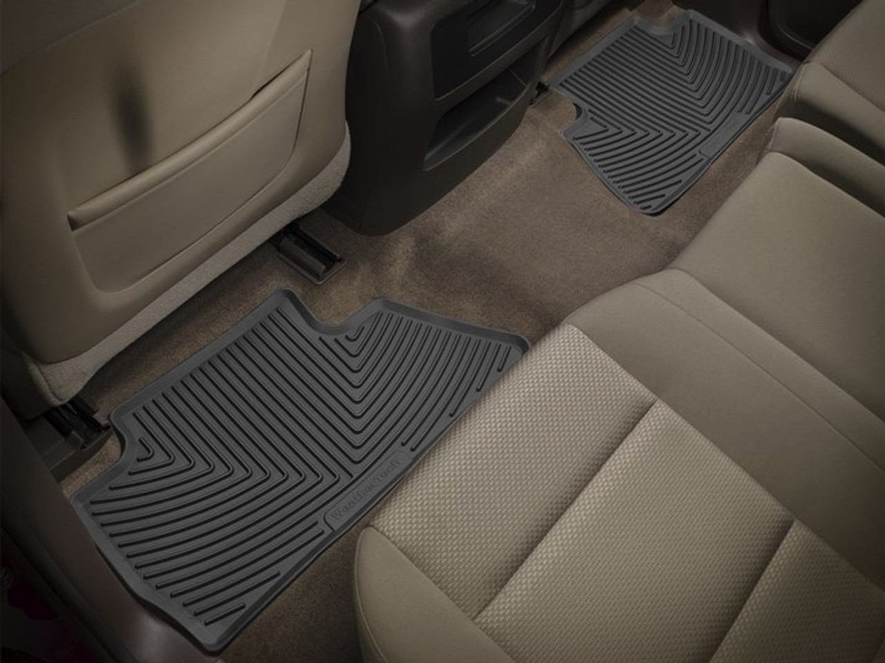 WeatherTech 2021+ Ford F-150 SuperCrew/Raptor Rear Rubber Mats - Black - W586