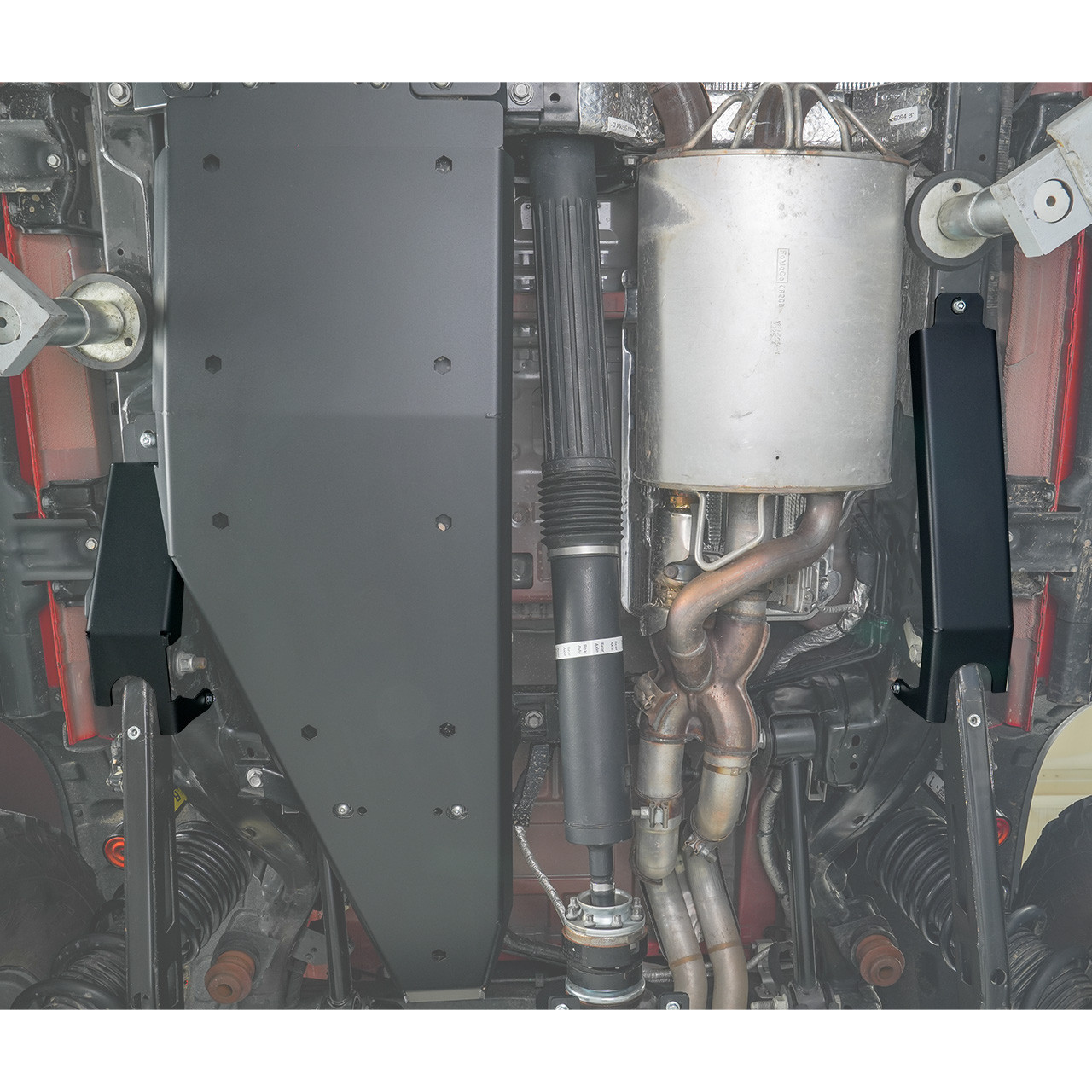 IAG Rock Shield™ Complete Skid Plate Set for 2022+ Bronco Raptor - Trailing Arm Skid Plate Installed