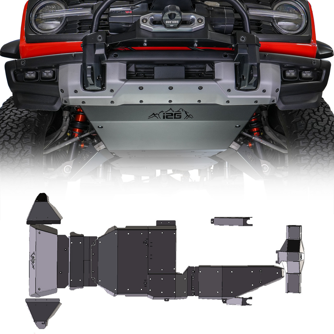 IAG Rock Shield™ Complete Skid Plate Set for 2022+ Bronco Raptor