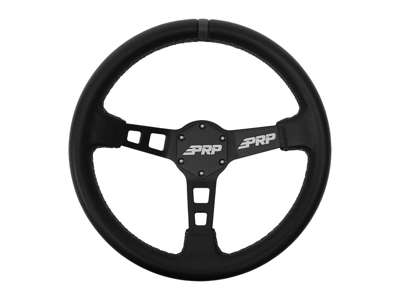 PRP Deep Dish Leather Steering Wheel - Black - G130