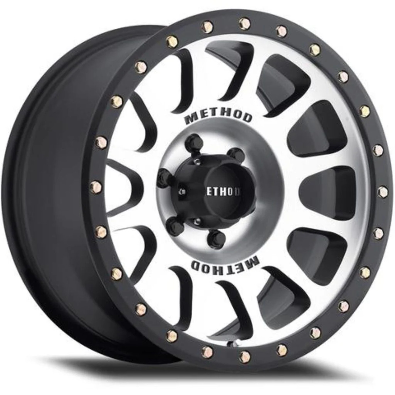 Method MR315 17x8.5 0mm Offset 5x5 BP 71.50mm CB Machined Wheel - Gloss Black Lip - MR315785501600
