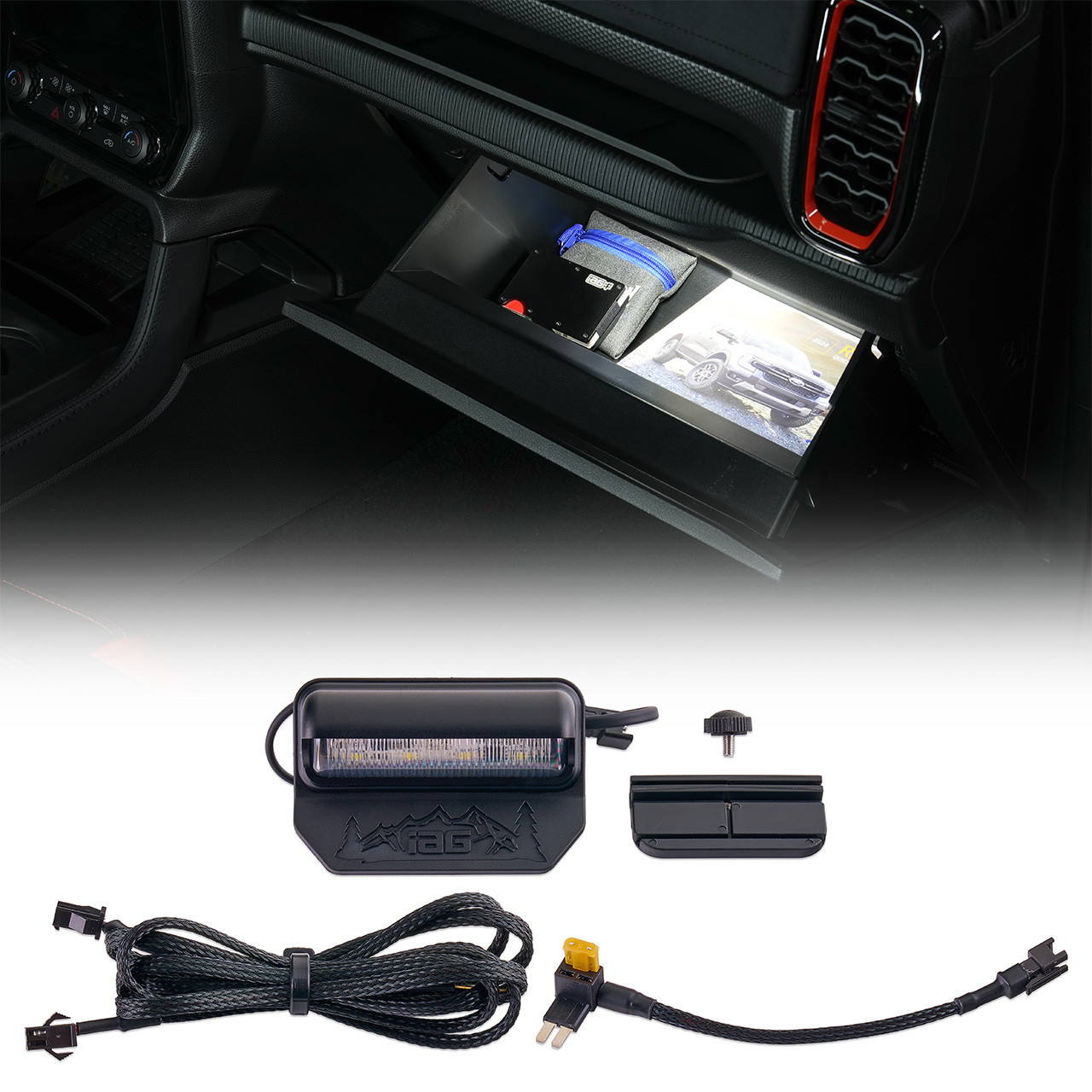 IAG Off-Road Glove Box Light For 2024+ Ford Ranger/Ranger Raptor