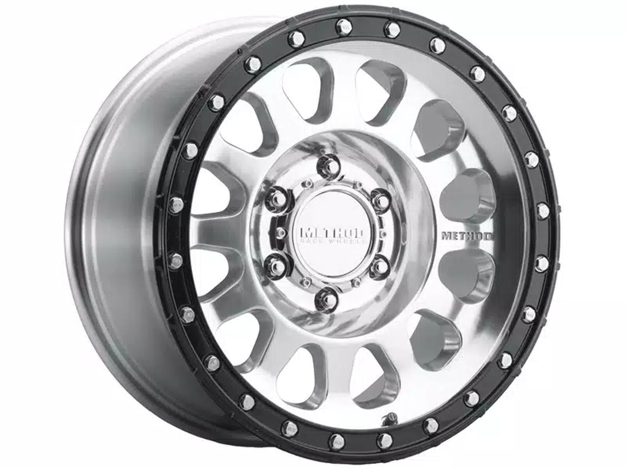 Method MR315 17x8.5 0mm Offset 6x135 87mm CB Polished Wheel - Gloss Black Lip - MR315785161700