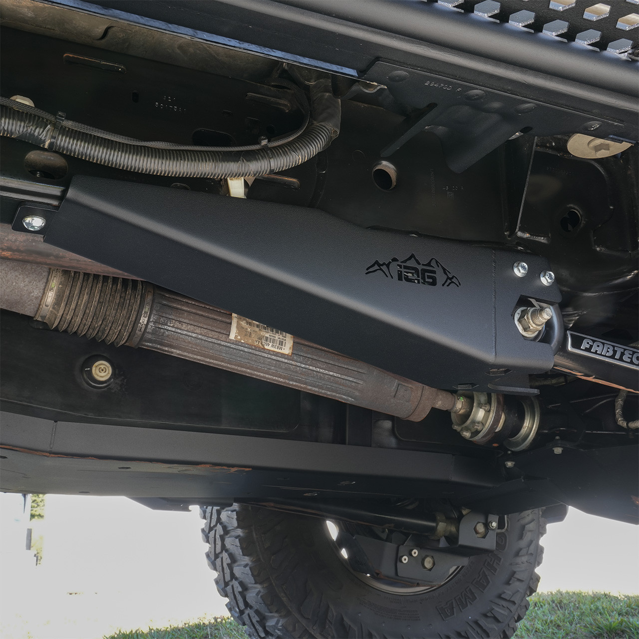 IAG Rock Shield™ Rear Lower Trailing Arm Skid Plate For 2021+ Ford Bronco - Drivers Side Install