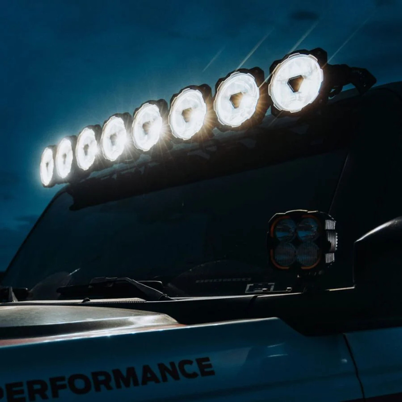 KC HiLITES 21+ Ford Bronco Gravity Titan LED Light Bar Bundle - TITAN-OVRH-BRONCO