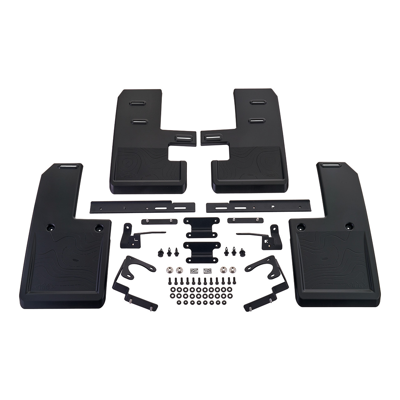 IAG Trail Shield Mud Flaps Front & Rear Set For 2021+ Ford Bronco - Layout Image