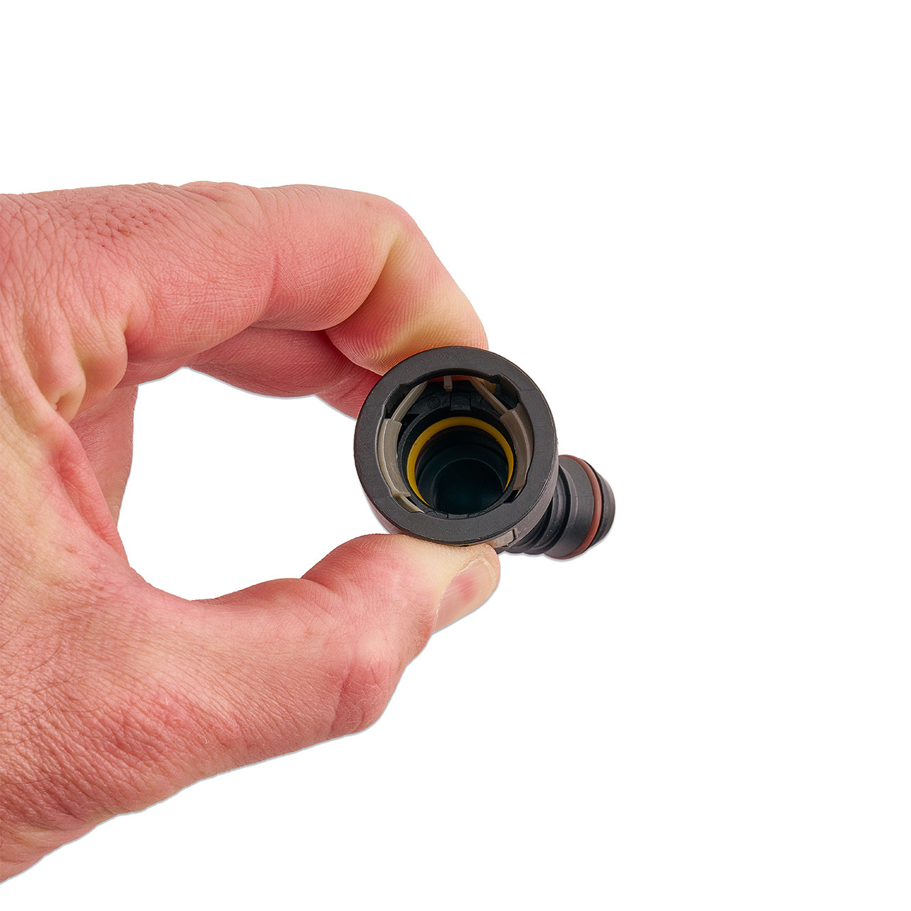 IAG 5/8" SAE Quick Connect Female to 5/8" Hose Barb Angled (135 / 45 degrees) - Function