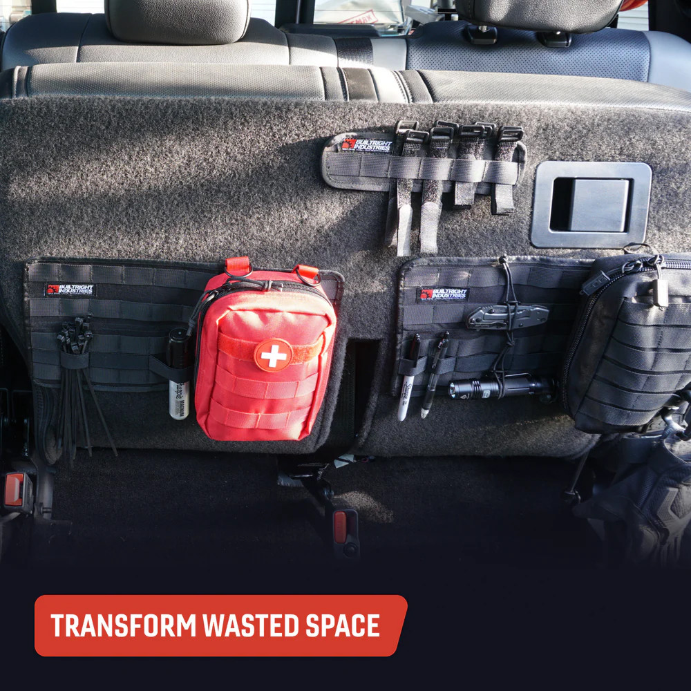 BuiltRight Industries Velcro Tech Panel - Black , 6pc+ Kit - Installed