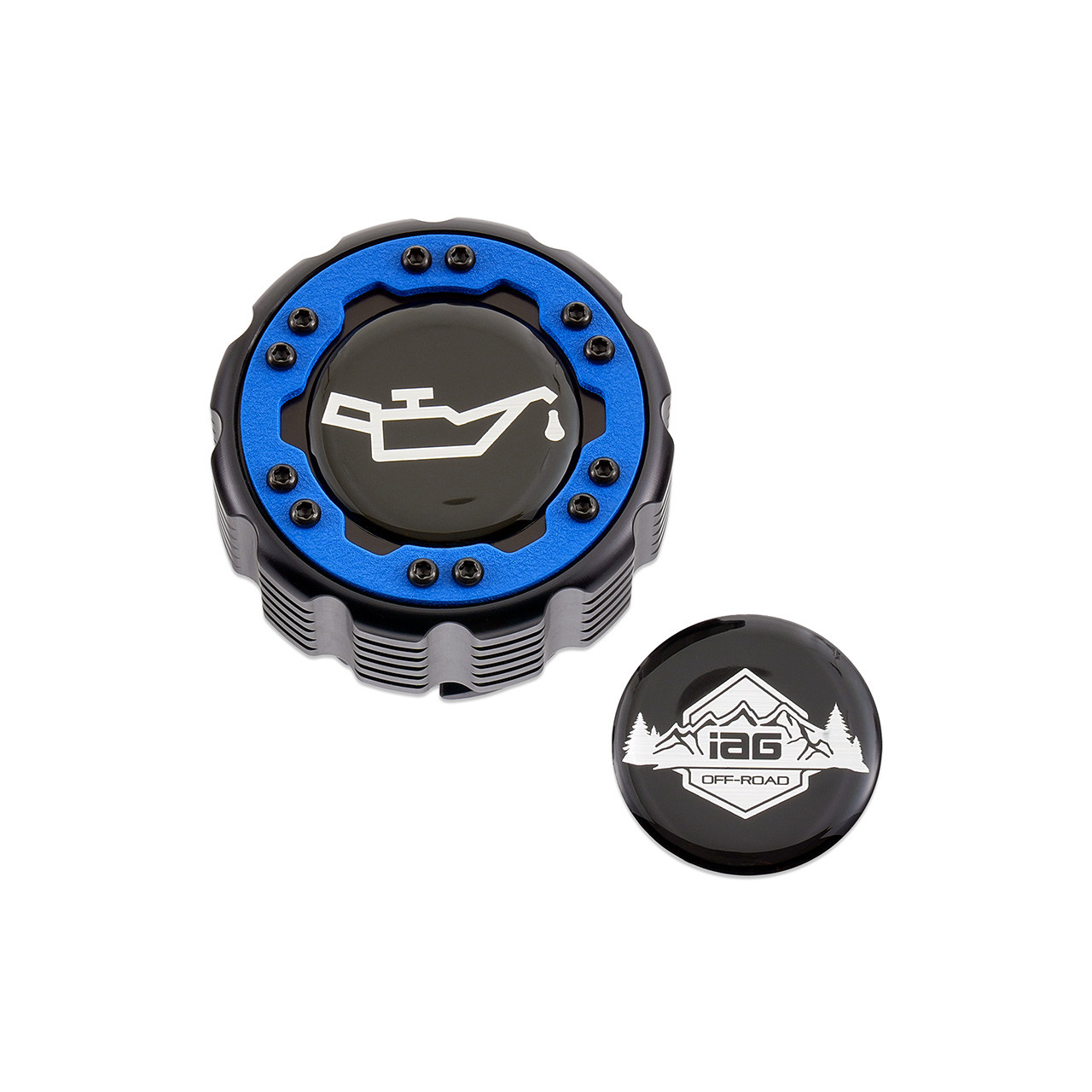 IAG Off-Road Beadlock Oil Cap For 2021+ Ford Bronco, 15+ F-150, 19+ Ranger - Blue