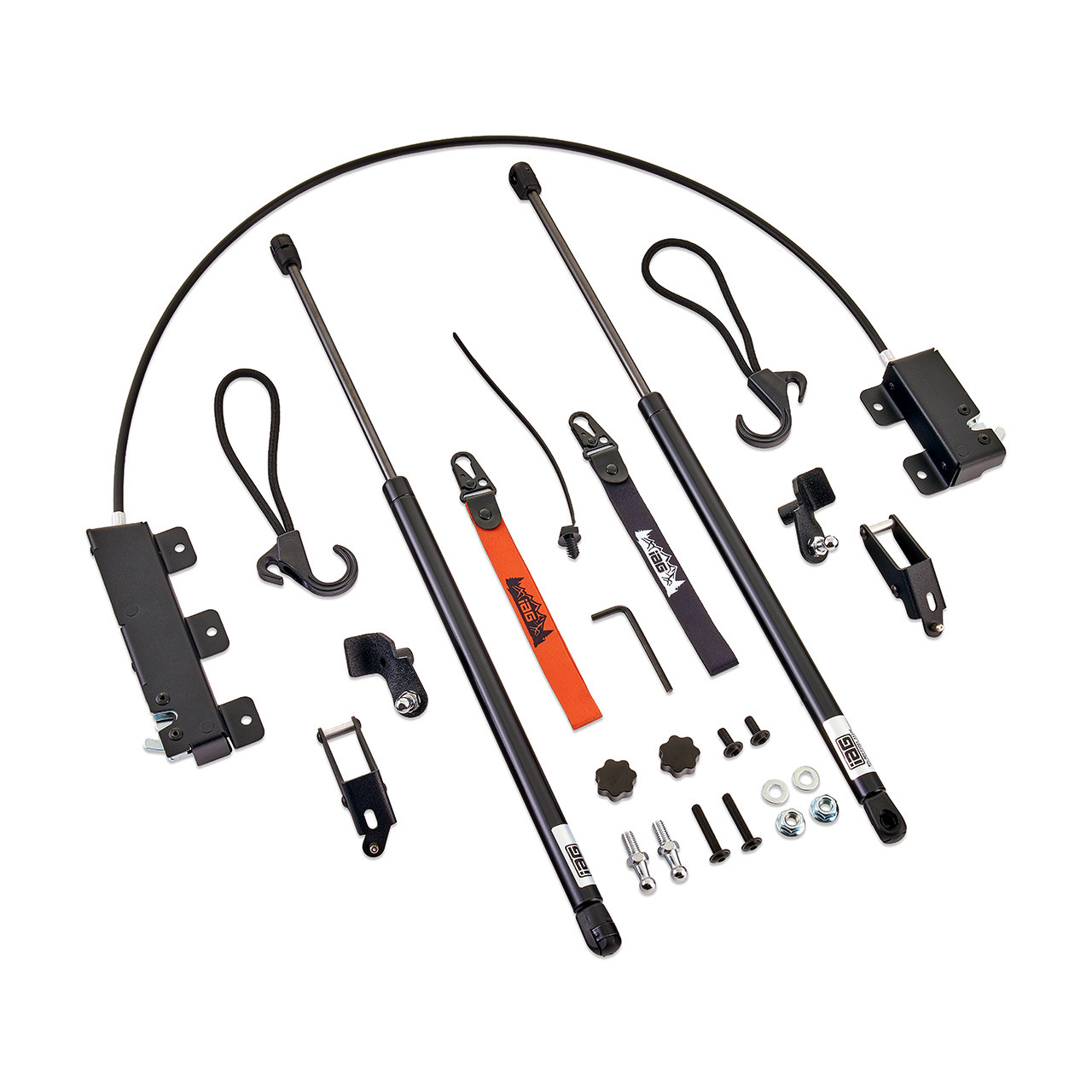 IAG Off-Road EZ-Lift® & V2 EZ-Pull Combo Kit For 2021-25 Ford Bronco 4 Door Soft Top - Product Contents