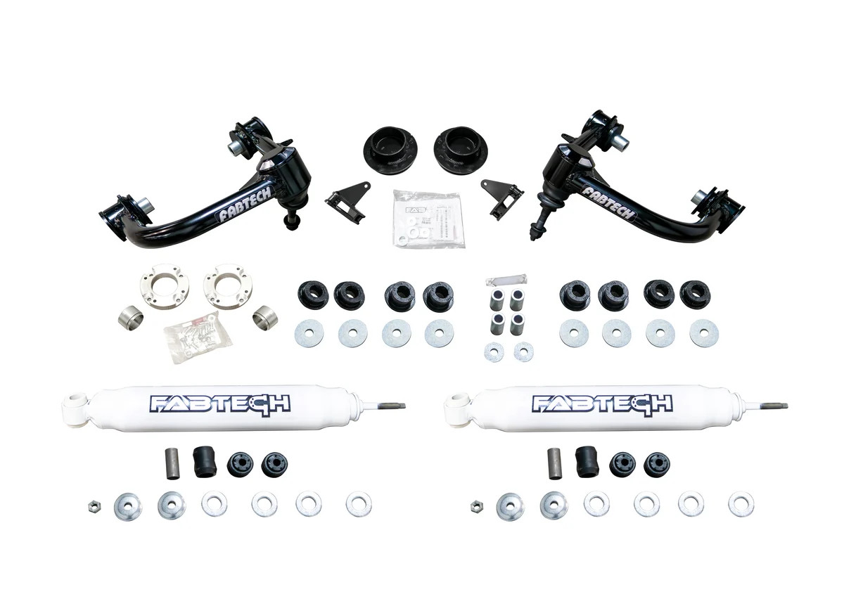 Fabtech 2024 Toyota Tacoma 3in UCA Kit w/ Ball Joint & Shock Spacers & Perf. Shocks - K7105