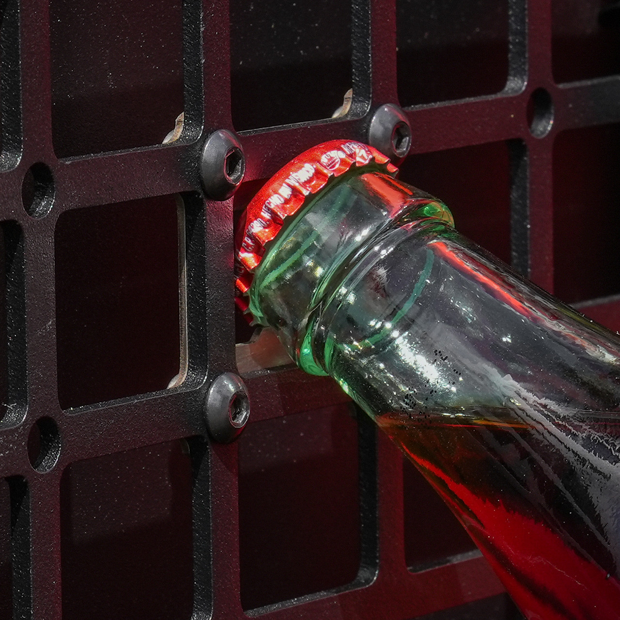 Optional Bottle Opener Attachment - In Use