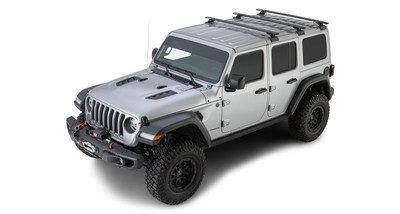 Rhino-Rack 18-21 Jeep Wrangler 4 Door SUV Vortex RCL 3 Bar Backbone Roof Rack - Black - JB0896 Rhino-Rack 18-21 Jeep Wrangler 4 Door SUV Vortex RCL 3 Bar Backbone Roof Rack - Black - JB0896