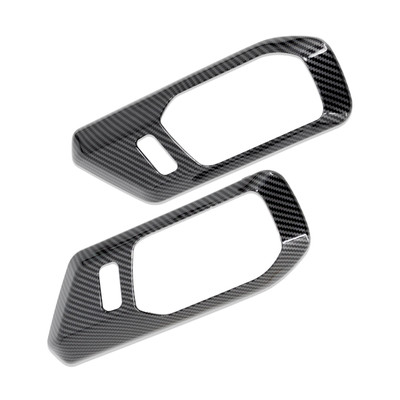 IAG I-Line 2pc Interior Door Handle Cover Gloss Carbon for 2021+ Ford Bronco Two Door IAG I-Line 2pc Interior Door Handle Cover Gloss Carbon for 2021+ Ford Bronco Two Door