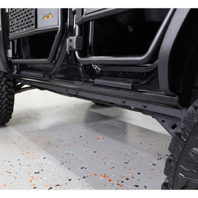 IAG I-Line Pinch Weld Cover Black Powder Coated Steel for 2021+ Ford Bronco - Installed