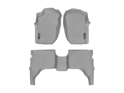 WeatherTech 01-04 Toyota Tacoma (Double Cab Only) Front & Rear FloorLiner - Grey WeatherTech 01-04 Toyota Tacoma (Double Cab Only) Front & Rear FloorLiner - Grey