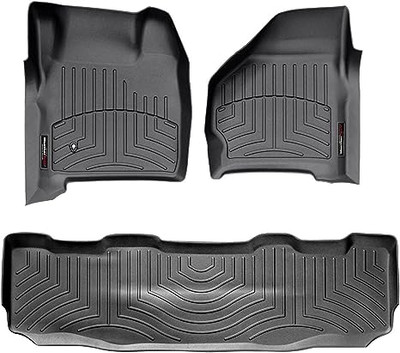 WeatherTech 15 Ford F-150 (Supercrew and Supercab Only) Front & Rear FloorLiners - Black - 44697-1-6 WeatherTech 15 Ford F-150 (Supercrew and Supercab Only) Front & Rear FloorLiners - Black - 44697-1-6