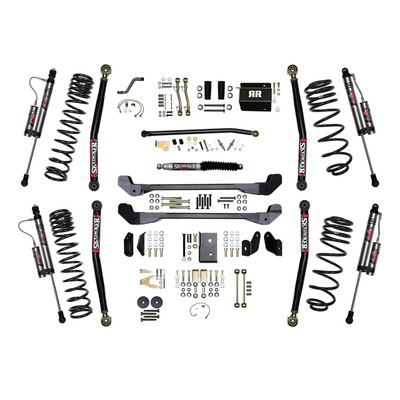 Skyjacker 97-06 Jeep TJ 4in Dual Rate Long Travel Coils Long Arm RR1 Lift Kit w/ Nitro Shocks - TJ40RR1LTK-N Skyjacker 97-06 Jeep TJ 4in Dual Rate Long Travel Coils Long Arm RR1 Lift Kit w/ Nitro Shocks - TJ40RR1LTK-N
