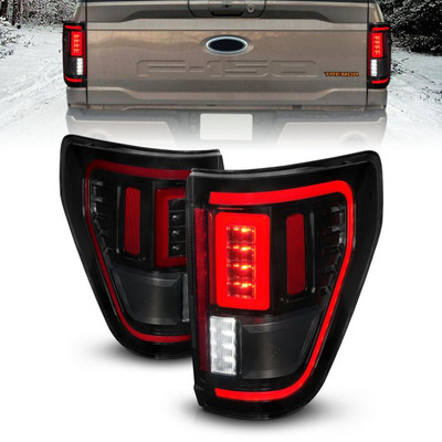 ANZO 21-23 Ford F-150 LED Taillights Seq. Signal w/BLIS Cover - Smoke Blk (For Factory Halogen ONLY) ANZO 21-23 Ford F-150 LED Taillights Seq. Signal w/BLIS Cover - Smoke Blk (For Factory Halogen ONLY)