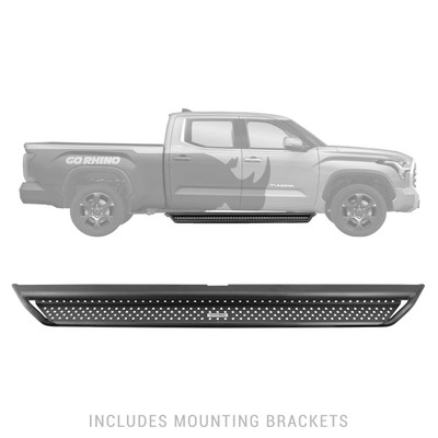 Go Rhino 2022 Toyota Tundra Crew Max Dominator Extreme D1 SideSteps Complete Kit w/SideStep + Brkts - D14436T Go Rhino 2022 Toyota Tundra Crew Max Dominator Extreme D1 SideSteps Complete Kit w/SideStep + Brkts - D14436T