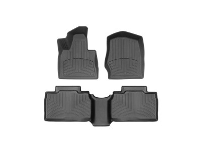WeatherTech 2020 Ford Explorer Front 3D Floor Mats & Second Row Floorliner - Black - 4415751IM-4415752