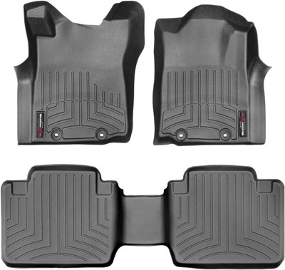 WeatherTech 12-13 Toyota Tacoma Front & Rear FloorLiner - Black - 444521-440215 WeatherTech 12-13 Toyota Tacoma Front & Rear FloorLiner - Black - 444521-440215