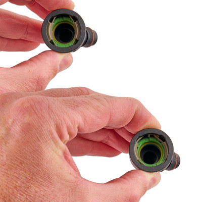 IAG 5/8" SAE Quick Connect Female to 1/2" Hose Barb Angled (135 / 45 degrees)