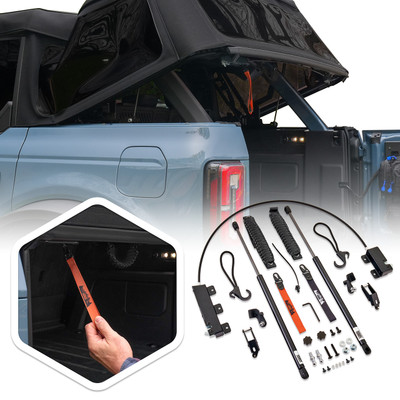 IAG Off-Road EZ-Lift® & V2 EZ-Pull Combo Kit For 2021-25 Ford Bronco 4 Door Soft Top