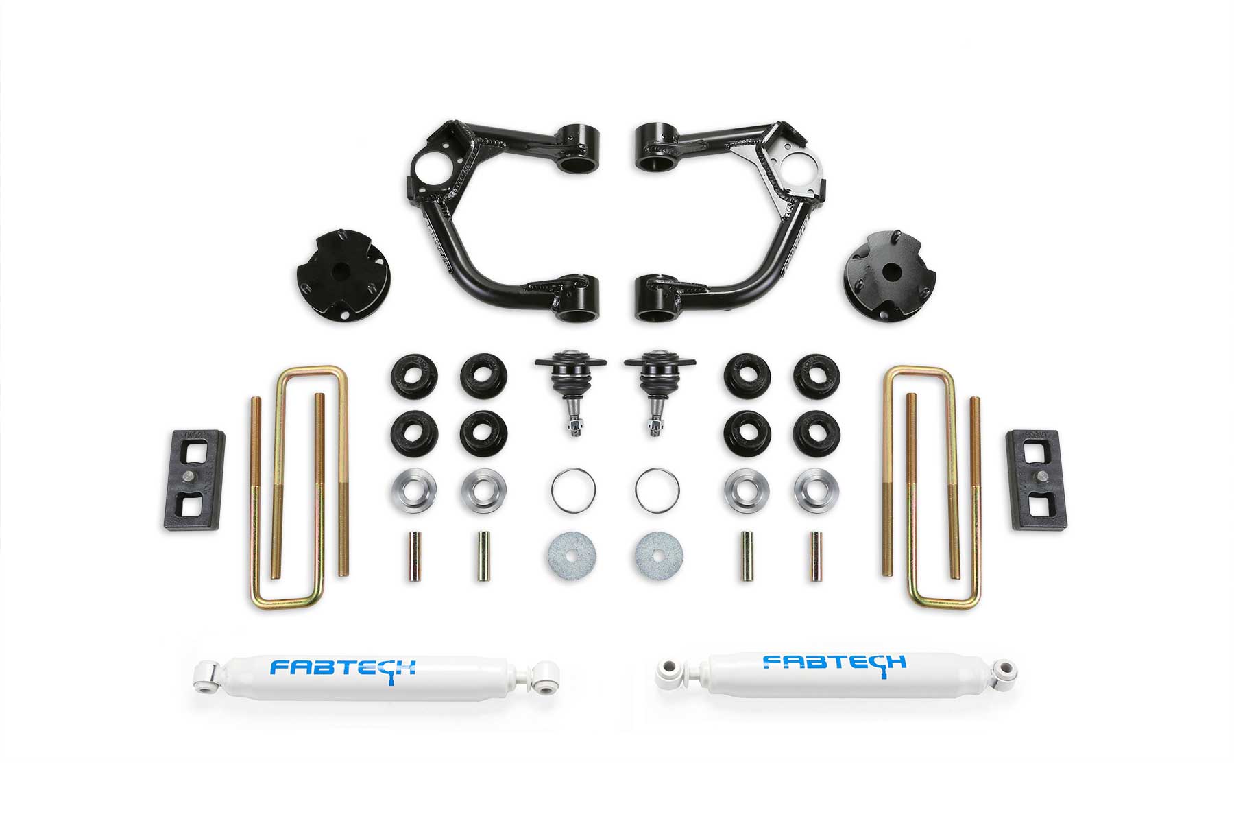 Fabtech 19 Ford Ranger 4WD w/o Intrusion Beam Kit 3.5in Bj UCA Sys w/Perf Shks