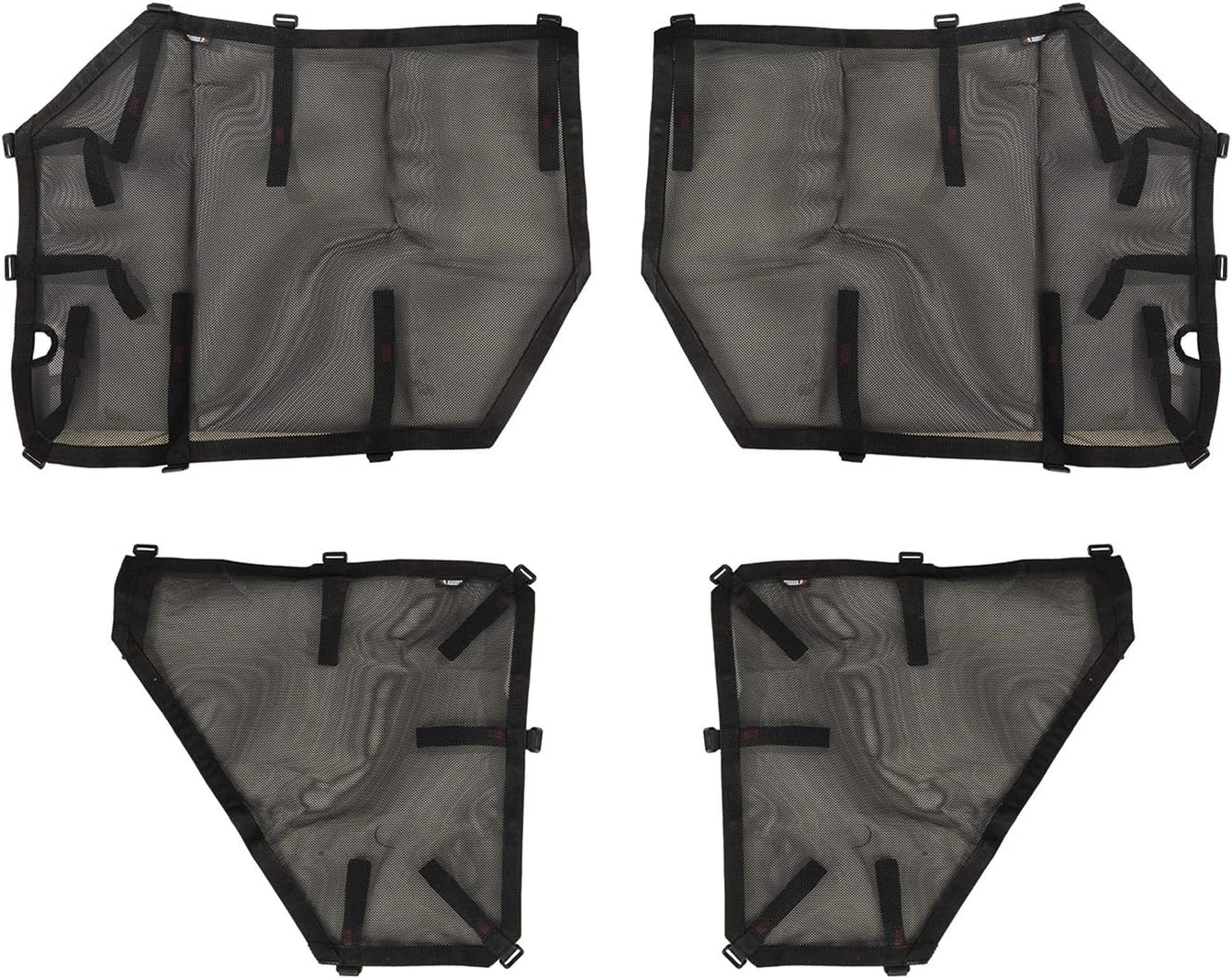 Rugged Ridge Fortis Tube Door Covers Full Set Black 18-20 Jeep Wrangler JLU - 13579.55