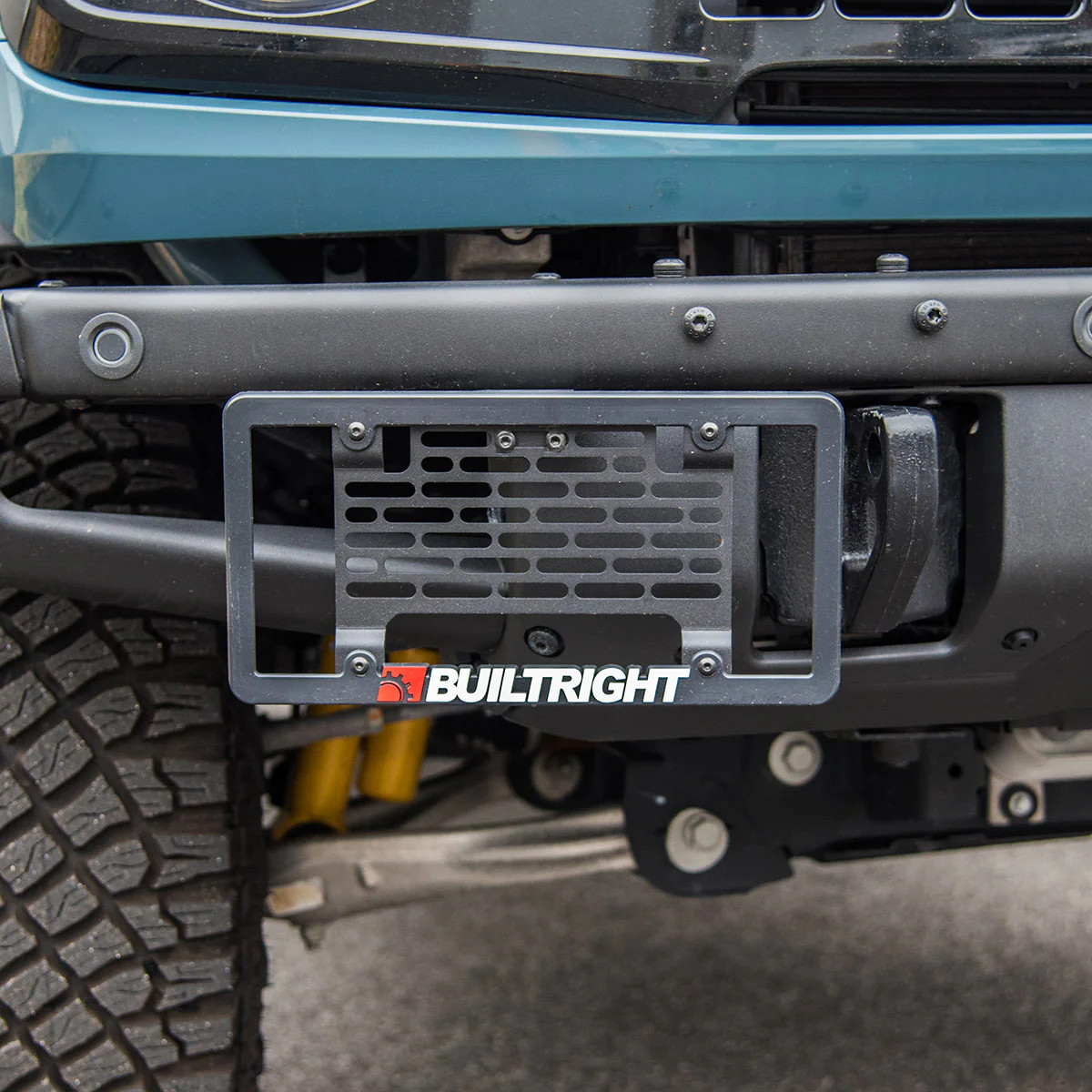 BuiltRight Industries 21+ Ford Bronco Modular Steel Bumper License Plate Relocator Kit - 106102