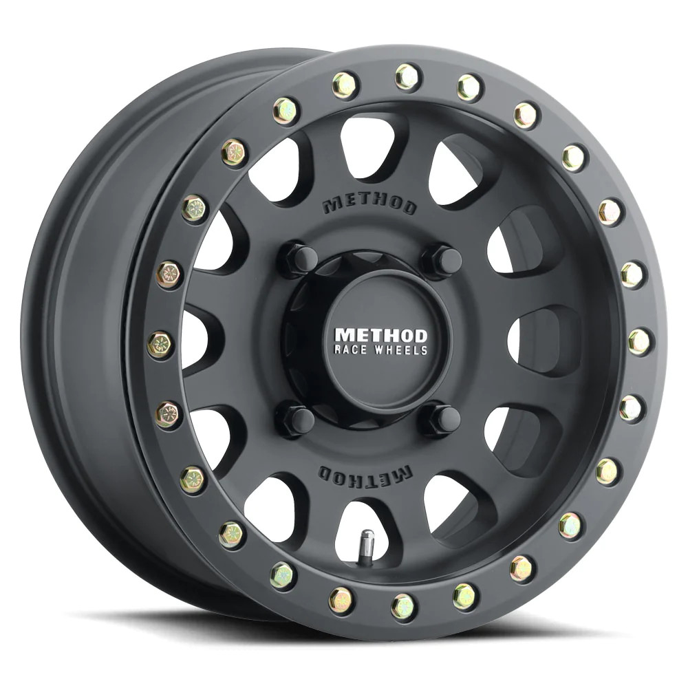 Method MR401 UTV Beadlock 15x7 5+2/+38mm Offset 4x136 106mm CB Matte Black w/BH-H24100 Wheel