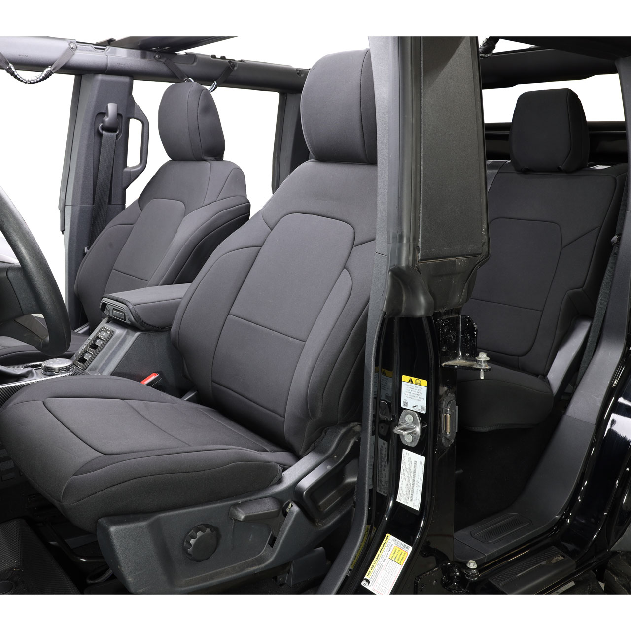 IAG I-Line Seat Cover Set Black Neoprene 2021+ Ford Bronco Four Door