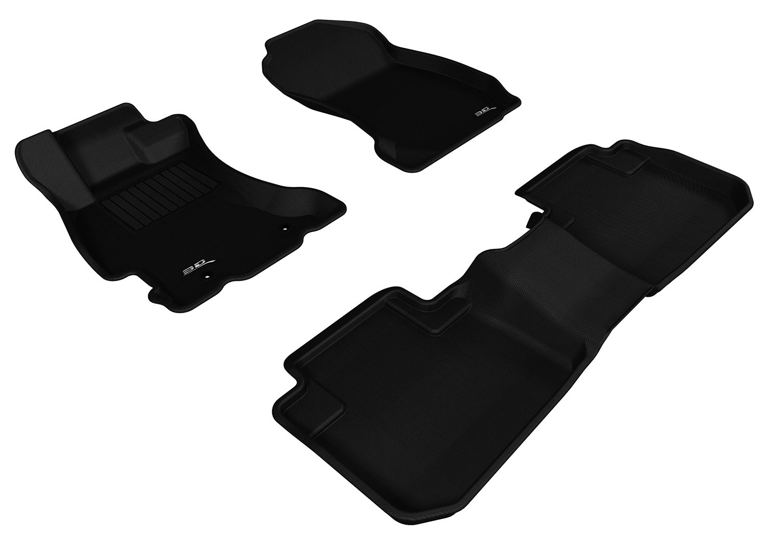 3D MAXpider 2014-2018 Subaru Forester Kagu 1st & 2nd Row Floormats - Black