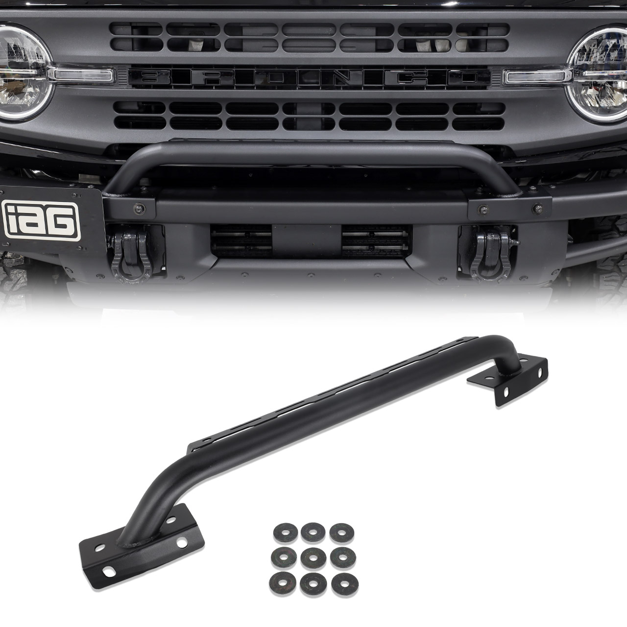 IAG I-Line Mini Bull Bar with Integrated Light Mount for 2021+ Ford Bronco w/Modular Bumper