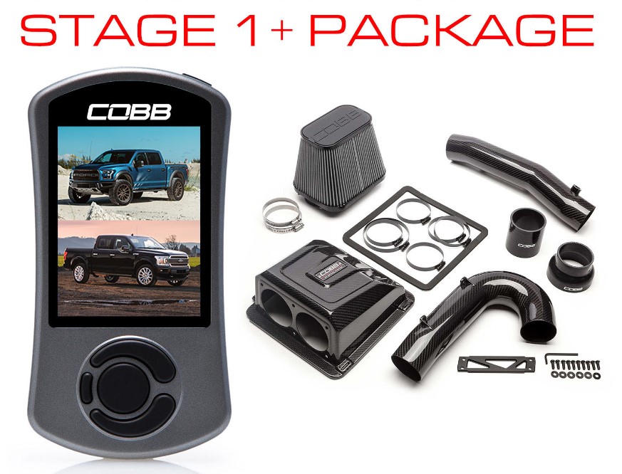 Cobb 17-20 Ford F-150 Raptor Stage 1+ Redline Carbon Fiber Power Package w/TCM