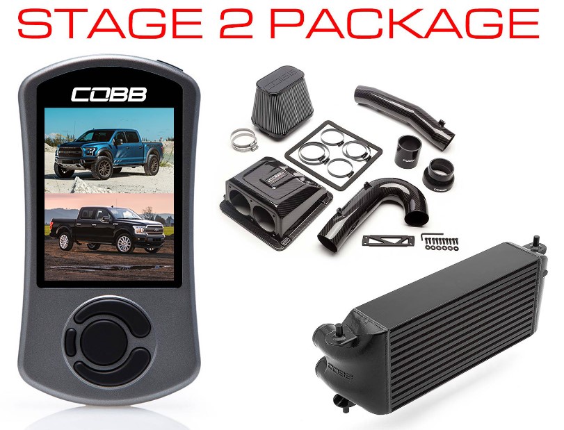 Cobb Ford F-150 Ecoboost Raptor/Ltd. Stage 2 Redline CF Pwr Pkg - Black (Factory Loc. I/C)