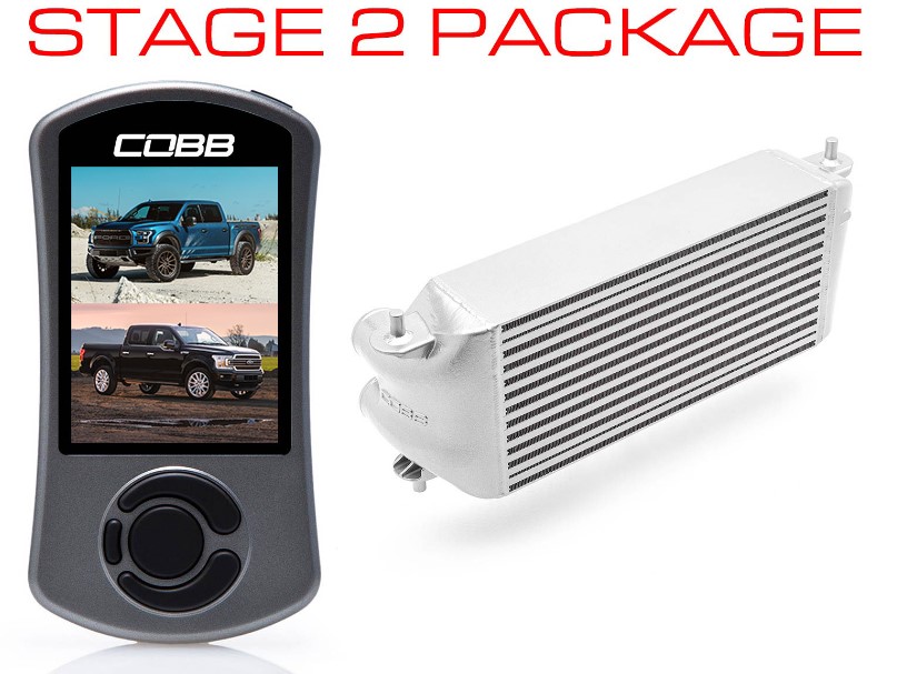 Cobb Ford F-150 Ecoboost Raptor/Ltd. Stage 2 Power Package - Silver (Factory Loc. I/C + NO INTAKE)