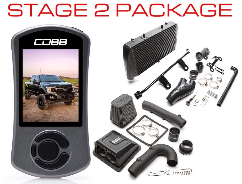 Cobb 2020 Ford F-150 EcoBoost 3.5L Stage 2 Power Package - Black