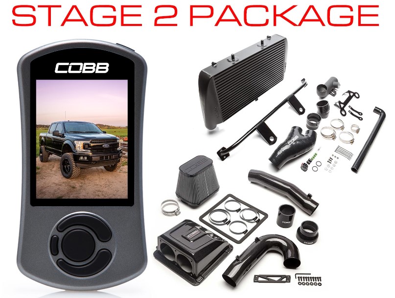 Cobb 2020 Ford F-150 EcoBoost 3.5L Stage 2 Redline Carbon Fiber Power Package - Black