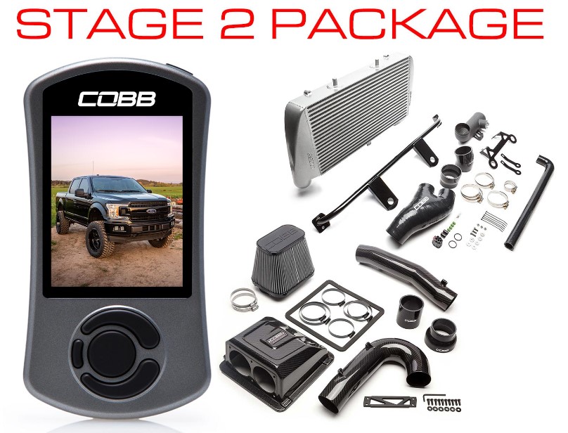 Cobb 2020 Ford F-150 EcoBoost 3.5L Stage 2 Redline Carbon Fiber Power Package - Silver